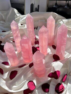 Rose Quartz XL Towers AAA Grade (Origin: Mozambique)